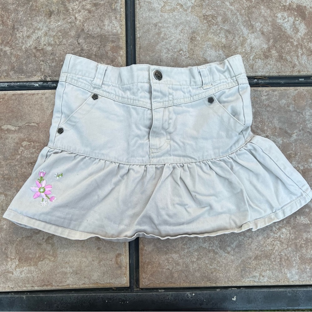 Toddler Girl vintage Healtex Khaki Skort